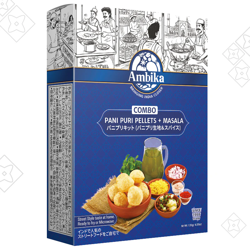 (Ambika) Combo Pani Puri Pellets + Masala 130g - Image 3