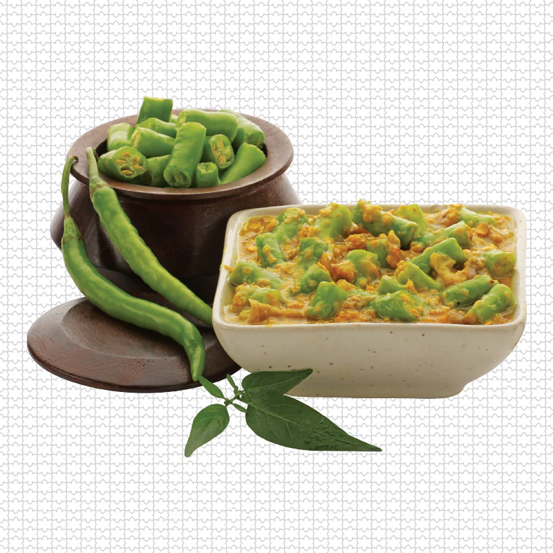 (Ambika) Pickle Green Chilli 400g - Image 3